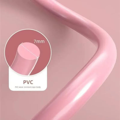 TBF Home fitness pink PVC cordless jump rope with 7mm thickness, ideal for speed and fitness training.