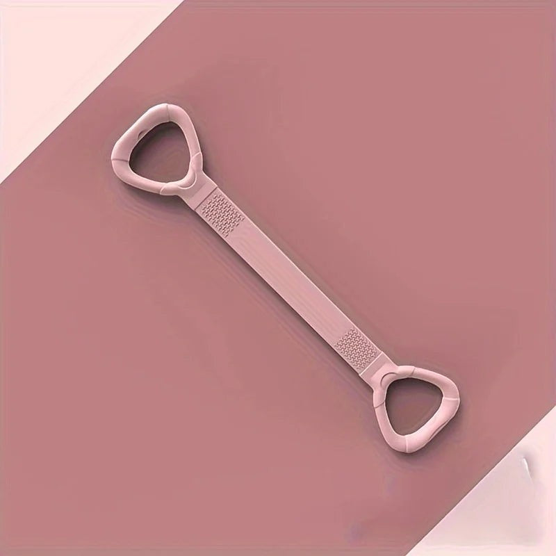 TBF Home fitness pink figure 8 resistance band for upper body strength and posture support.