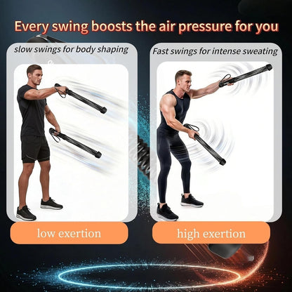 TBF Home fitness ropeless battle ropes for men and women, used for low and high exertion workouts. Black weighted cord.