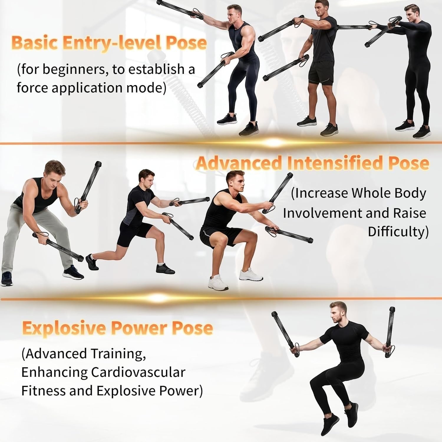 TBF Home fitness ropeless battle ropes for full-body workouts, HIIT, and strength training. Features comfortable grips and durable construction.