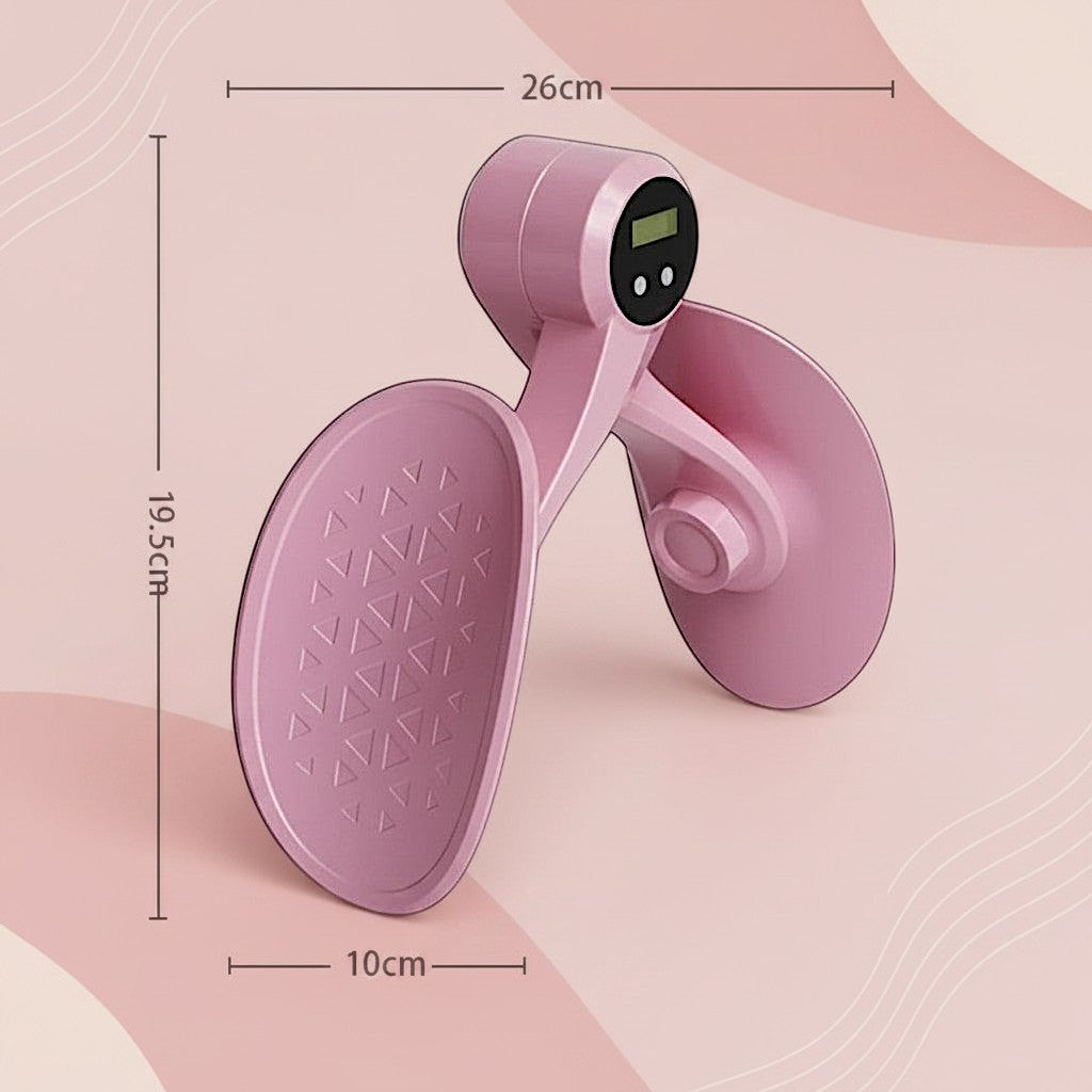 TBF Home fitness pink thigh master with digital counter for lower body workouts